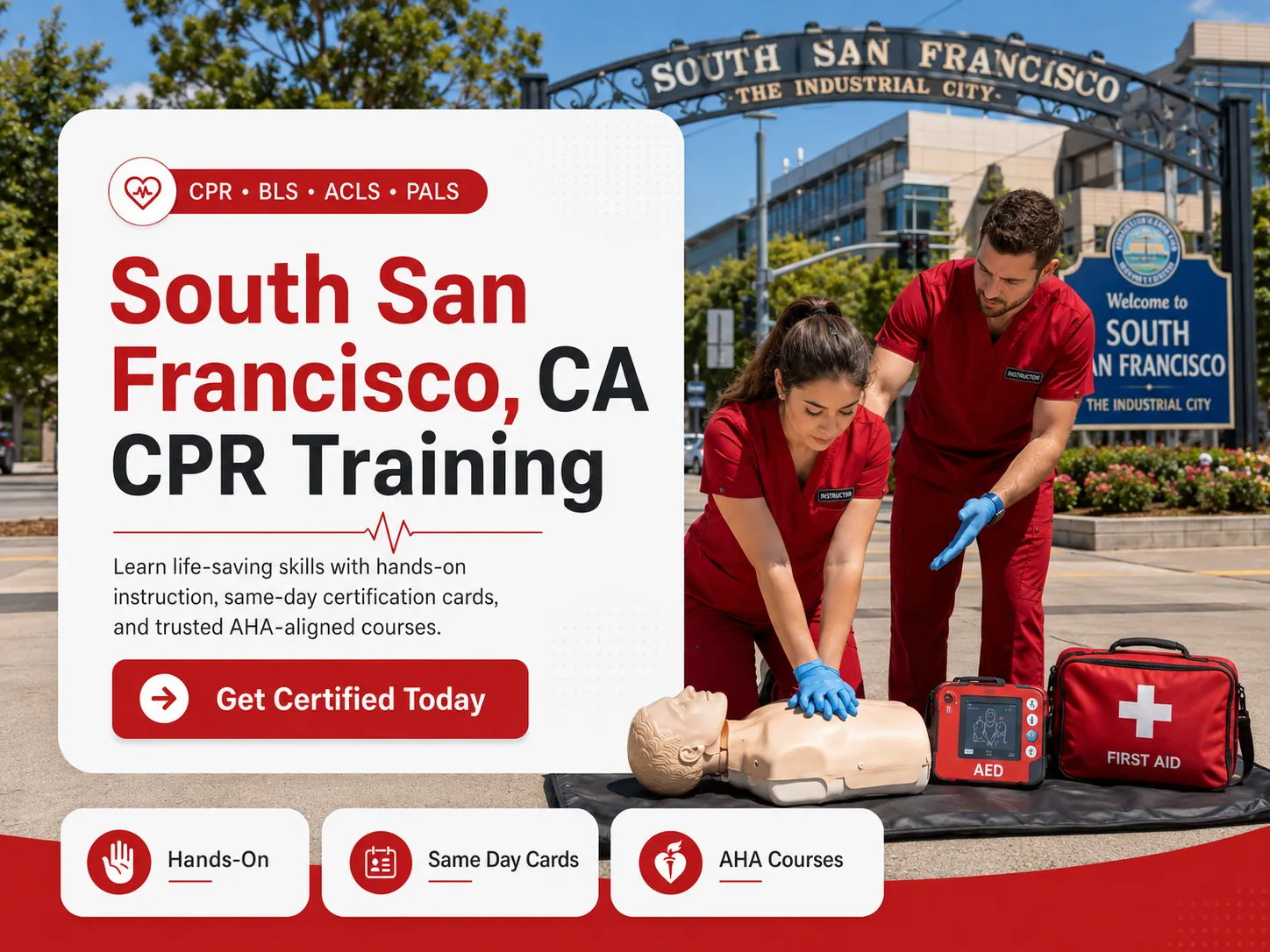 CPR BLS ACLS PALS certification class in South San Francisco, CA
